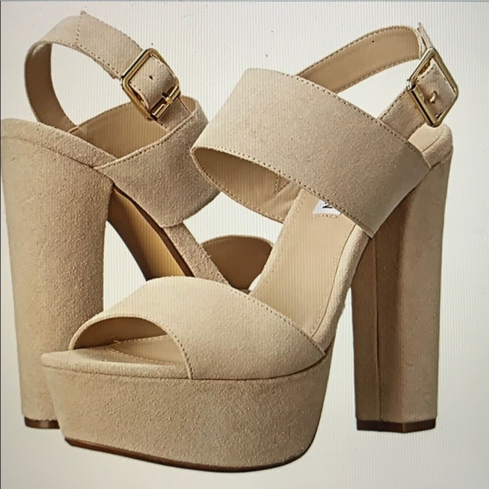 Steve Madden Women’s Lenore Natural Suede Platform